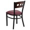Emma and Oliver Decorative 3 Circle Back Metal Restaurant Dining Chair